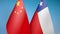 China and Chile two flags