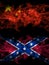 China, Chinese vs United States of America, America, US, USA, American, Confederate Navy Jack smoky mystic flags placed side by