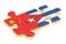 China and Cuba puzzles from flags, 3D rendering