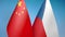 China and Czech Republic two flags