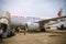 China Eastern Airlines aircraft landed at Shanghai Pudong airport.