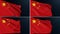 china flag beijing sign asian red symbol set of 4
