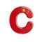 China flag letter C - Capital 3d chinese font - China, Beijing or Asia concept