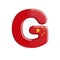 China flag letter G - Capital 3d chinese font - China, Beijing or Asia concept