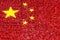 China flag. Peoples Republic of China flag made from flowers