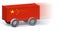 China Flag Shipping Container with wheels