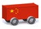 China Flag Shipping Container with wheels