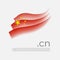 China flag watercolor. Colored stripes chinese flag on a white background. Vector stylized design of national poster with cn