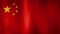 China Flag Wave waving in wind for background with copy space for your text. Realistic Chinese Flag background.
