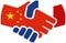 China - France / Handshake