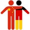 China - Germany / friendship concept