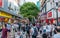 China Golden week - Chinese tourists in Jianghan shopping pedestrian street in Wuhan