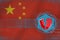 China hacked, attacked by hackers. Digital protection concept.