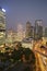 China Hong Kong elevated view of illuminated cityscape