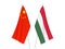 China and Hungary flags