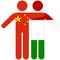 China - Hungary / friendship concept