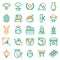 China icons set, Vector illustration