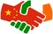 China - Ireland / Handshake