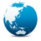 China, Japan, Malaysia, Thailand, Indonesia, Australia, Global World, Planet Earth Icon