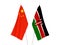 China and Kenya flags