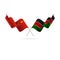 China and Kenya flags. Vector illustration.