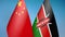 China and Kenya two flags