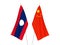 China and Laos flags