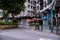 China, Macao, Sam Chan Dang area, street photo on the vegetable market before opening