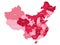 China - map of provinces