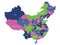 China - map of provinces