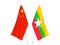 China and Myanmar flags