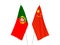 China and Portugal flags