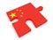 China: Puzzle Piece Chinese Flag, 3d illustration