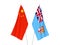 China and Republic of Fiji flags