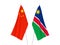 China and Republic of Namibia flags