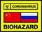 China and Russia Novel Coronavirus, 2019-nCoV, Biohazard Poster.