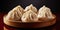 China's national dish, Xiao Long Bao. Dish close-up. Dumplings. Generative AI