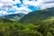 China Sanya Hainan Aireal Landscape View with blue sky and clouds