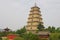 China shaanxi xi \'an wild goose pagoda, music fountain