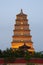 China shaanxi xi \'an wild goose pagoda, music fountain