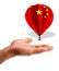 China Spy Balloon over Hand