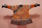 China Stately Demeanour Qing Emperor Jiaqing Apricot Gauze Golden Dragons Male Robe Eight Treasures Costume Pattern Palace Museum