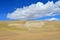 China, the structure of the Tibetan mountains on the way to lake Mershung in summer in clear weather