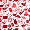 China theme color icons seamless pattern