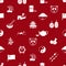 China theme icons white and red seamless pattern
