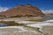 China, Tibet, Chiu Gompa monastery on a hill on the shore of lake Manasarovar