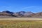 China, Tibetan mountains on the way to lake Mershung in summer in clear weather