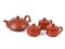 China tradicional brown tea pot and tea cups