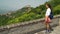 China travel at Great Wall - Girl walking on the famous tourist attraction