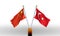 China and Turkey flags